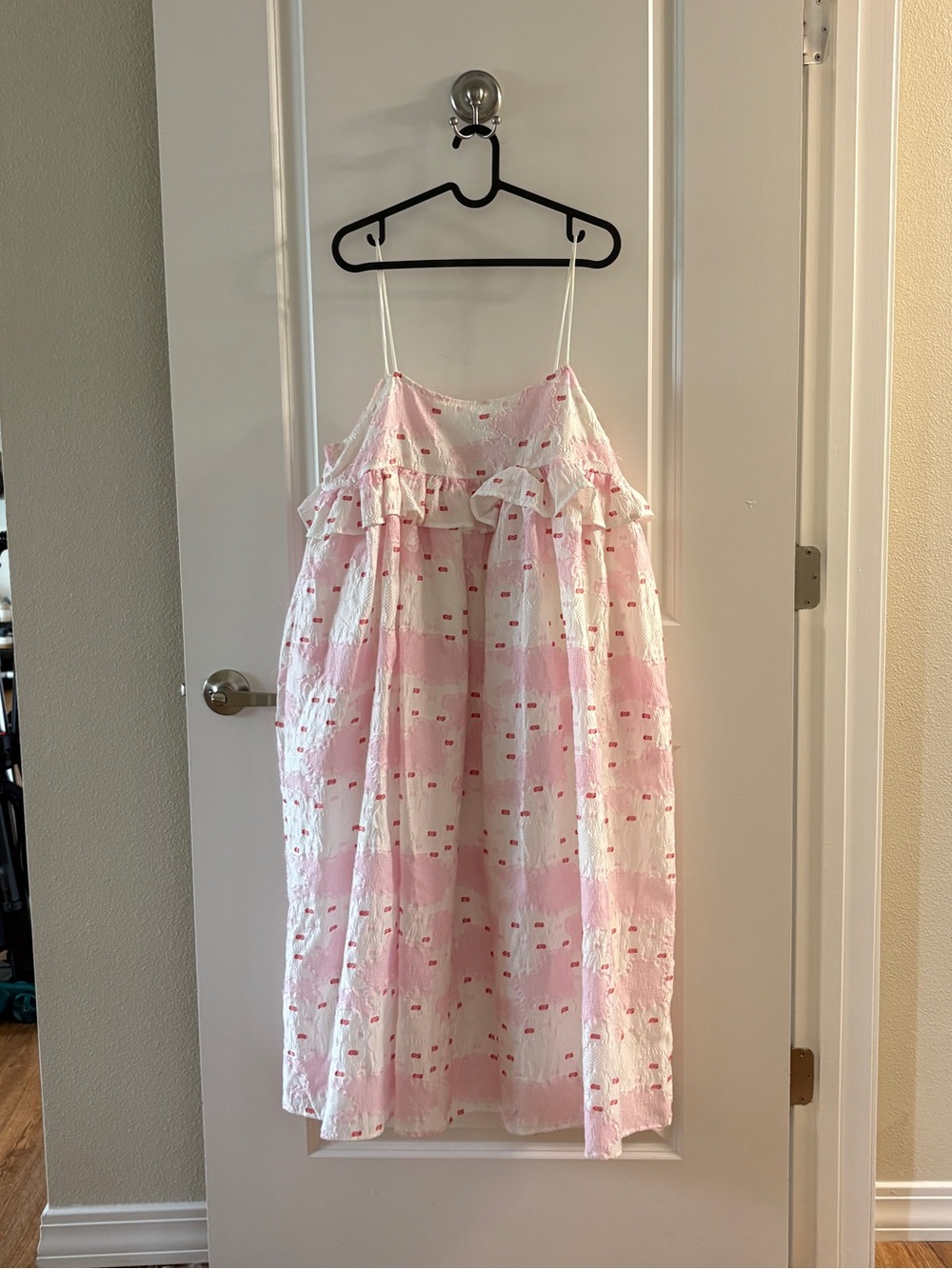 Sister Jane Pink & White Striped Ruffle Sundress